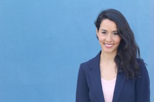 woman with confident and healthy smile